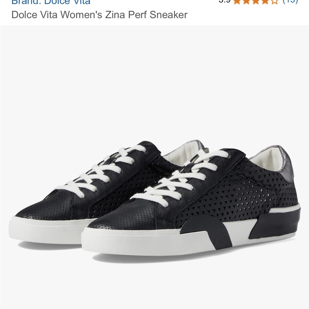 Dolce Vita Women's Black Zina Perf Sneaker